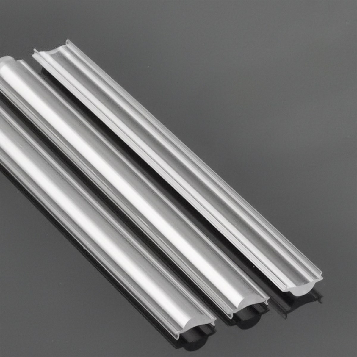 PMMA bar for linear light and PCPMMA extruded lens diffuser and PMMA hot bendingtube