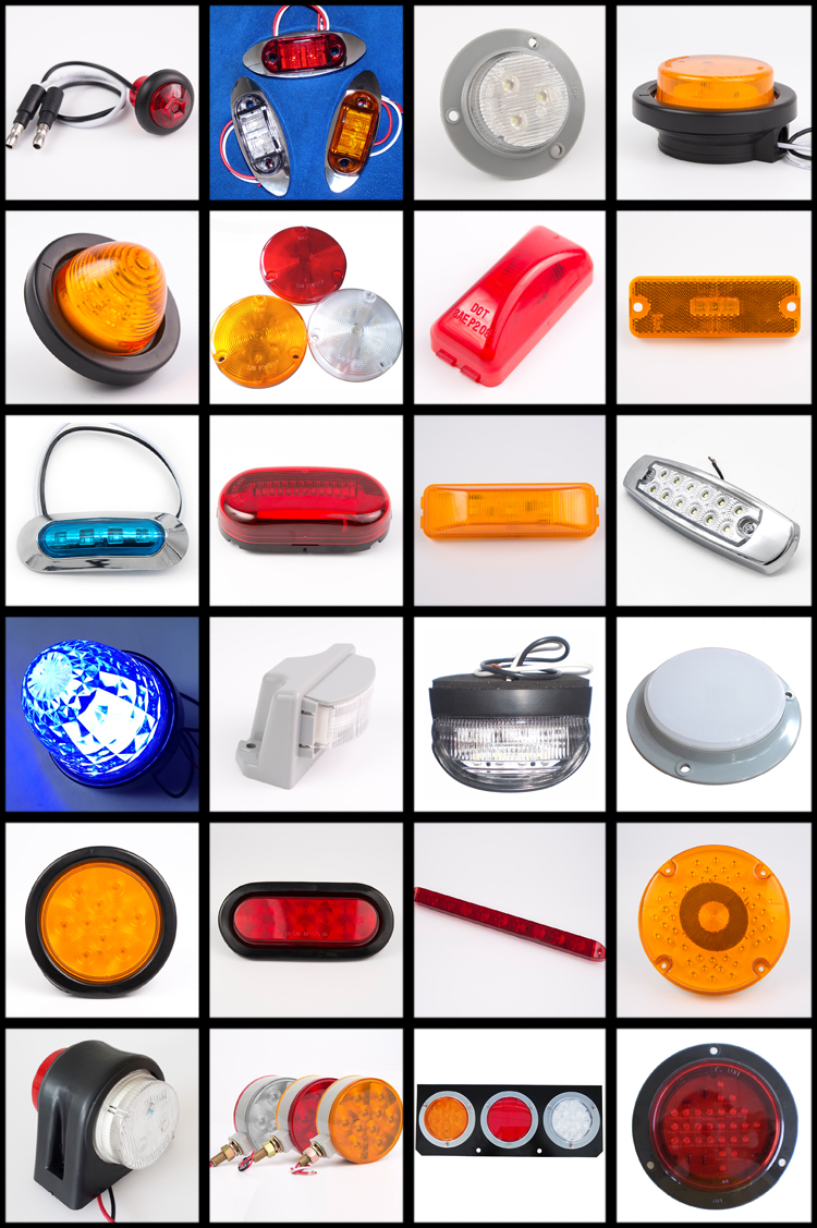 Waterproof 34 Round LED Side Marker and Clearance Light for Car Truck Trailer ATV UTV Lorry Van RV