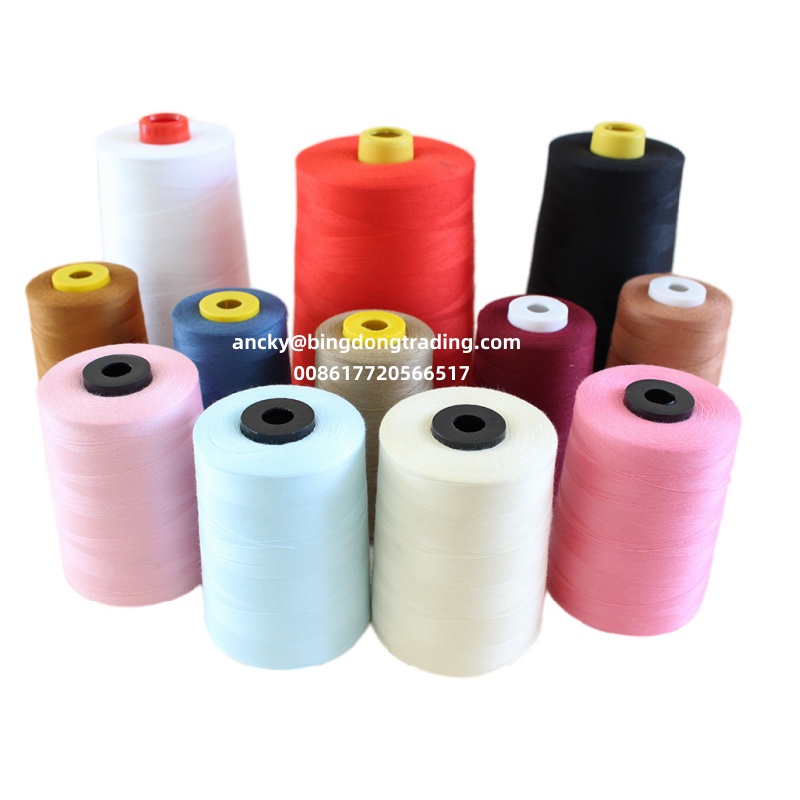 Raw Pattern Ne 20s 60s 100 Polyester Material Virgin Polyester Yarn