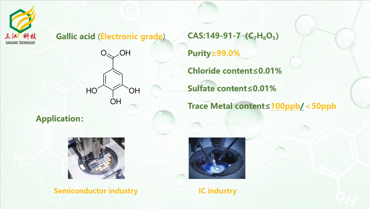 Affordable price ISO Factory electronic grade Gallic acid 345trihydroxybenzoic acid