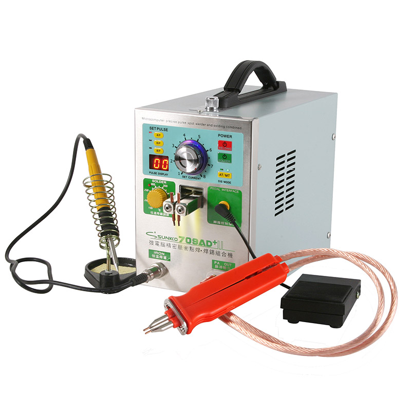 SUNKKO S709A 220V Industrial-grade Intelligent Induction Auto-trigger Handheld Spot Welding Machine Battery Spot Welder