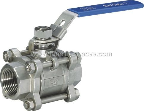 3 pcs type threaded ball valve