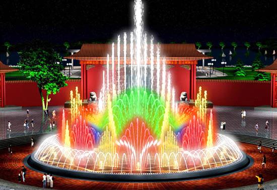 Fountain with Music & Color
