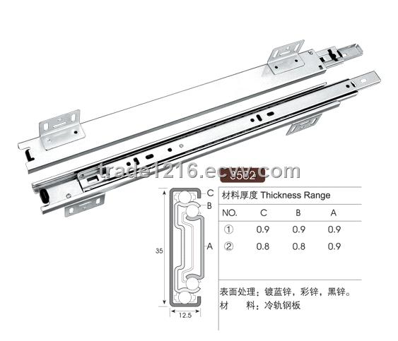Kitchen Cabinet Sliding Rail 3502 From China Manufacturer