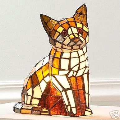 Tiffany Color Changing Cat Night Light
