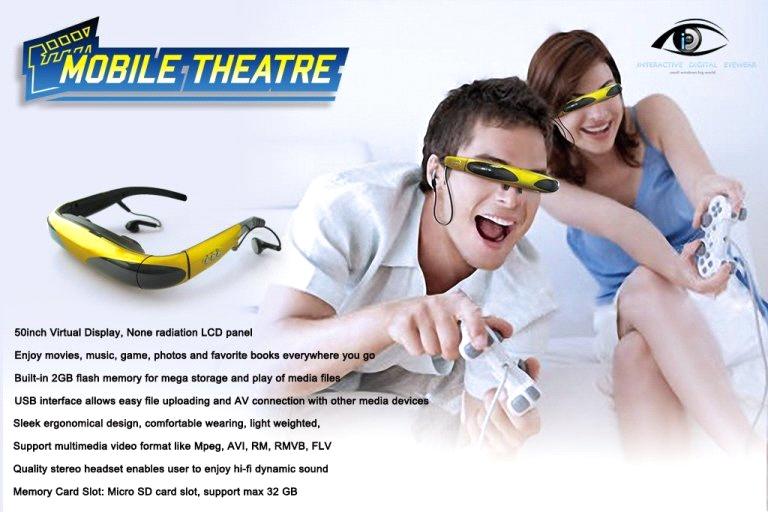 80inch Glasses for 3D Game and Movie in Laptop