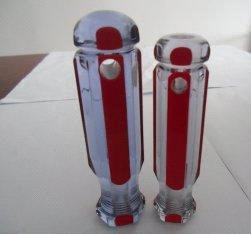 Transparent Red Acetate Double Color Hexagonal Screwdriver Handles