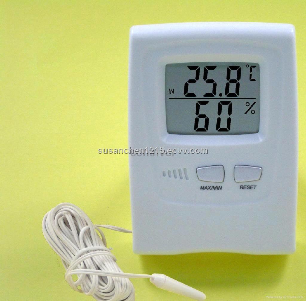 Indoor & Outdoor Digital Thermometer & Hygrometer