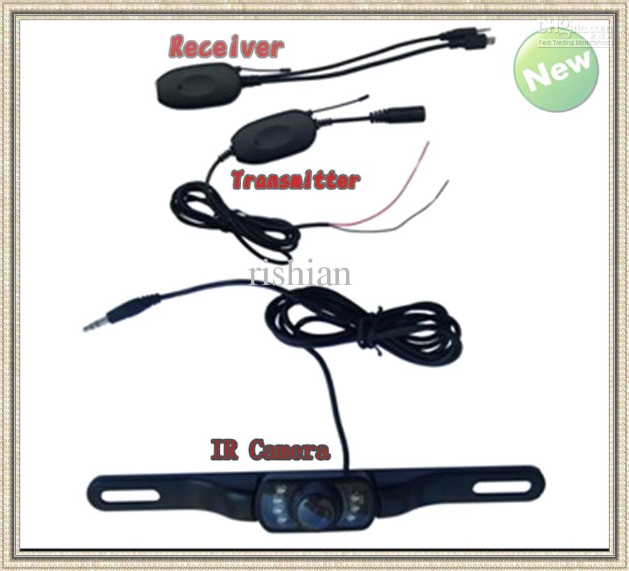 2 wireless transmitter,receiver and Rear Mirror,Car rear view Night Vision Camera,100MW
