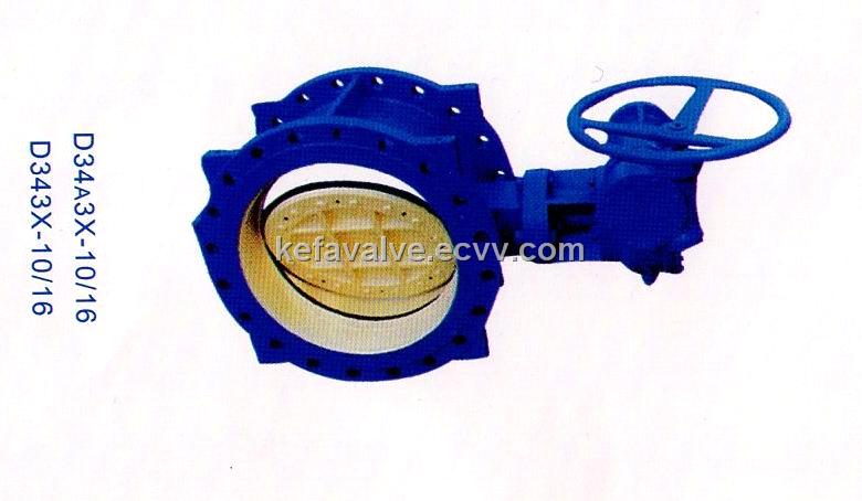 Double eccentric flange butterfly valves soft seal