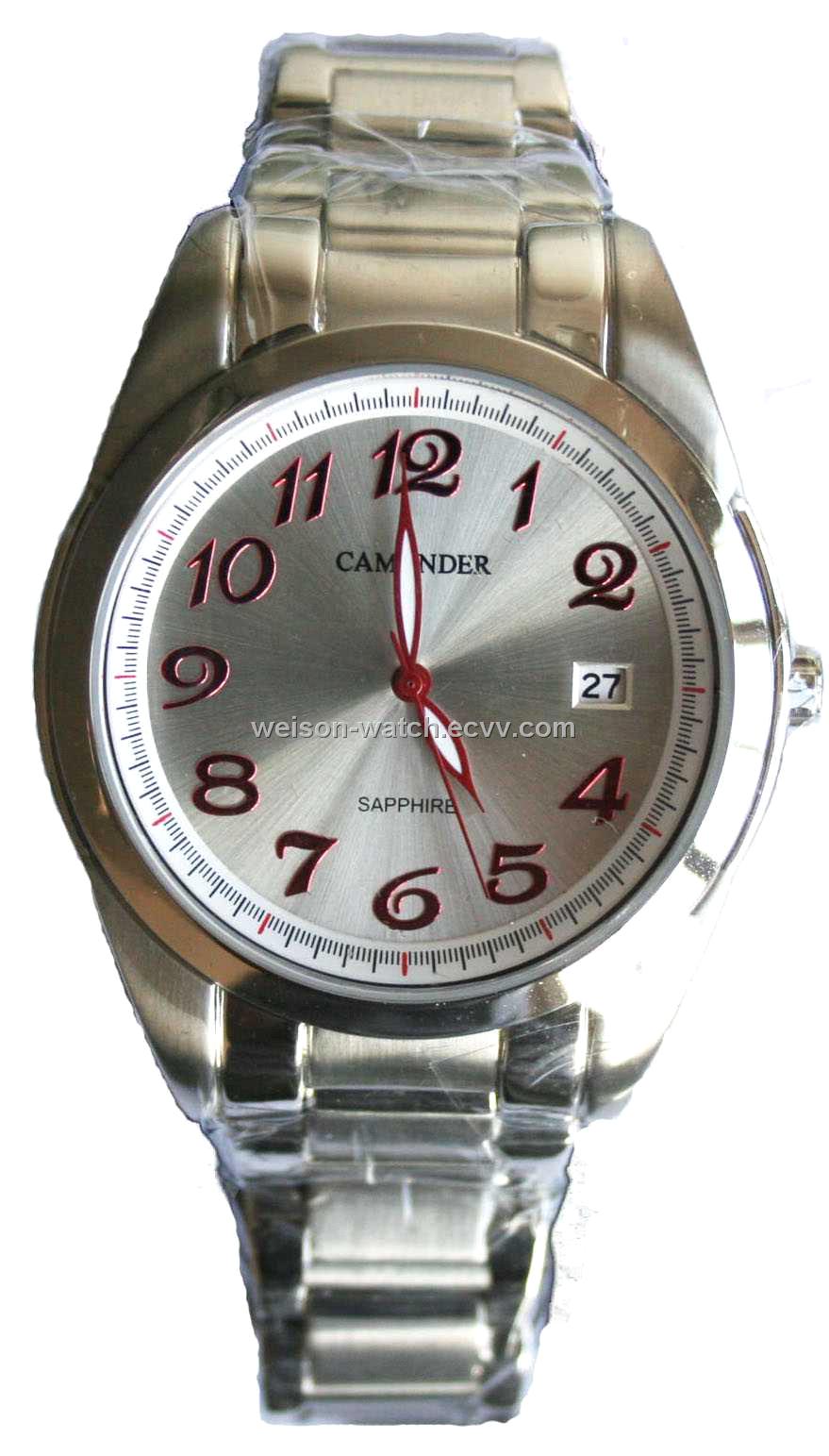 Easy reading Stainless steel unisex watch