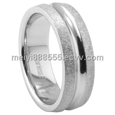 NEW 316L Stainless Steel Wedding Band - Diamond Cut