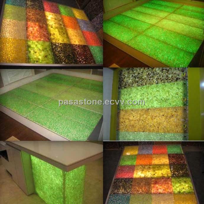 Resin pebble stone decoration material for bar top and floor