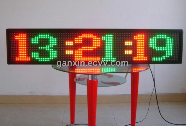 semi-outdoor p16 double color message time led sign