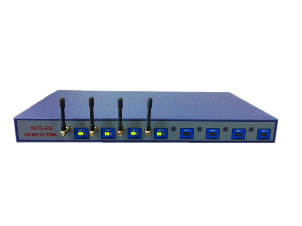 8 Channel GSM Fixed Wireless Terminal SCG-8Q with 8SIM 8Tel