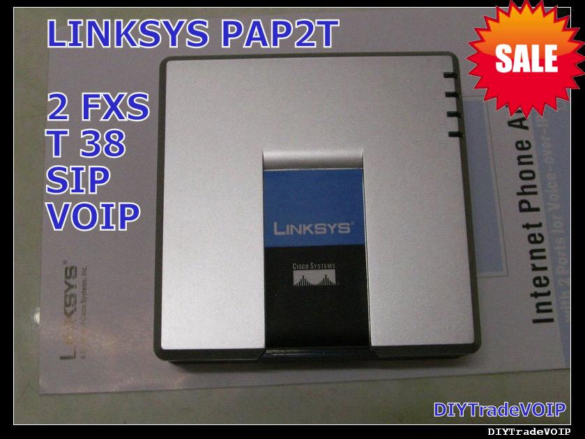 LINKSYS PAP2T-NA SIP VOIP Phone Adapter 2 Port UNLOCKED
