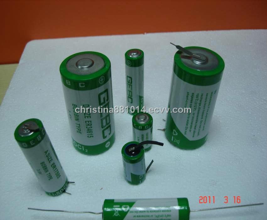 Li/Socl2 2/3AA ER14335 3.6V Lithium Thionyl Chloride Battery