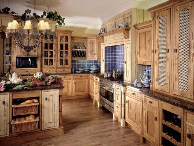 European Solid Wood Kitchen Cabinet, Real Wood Kitchen Cabinets
