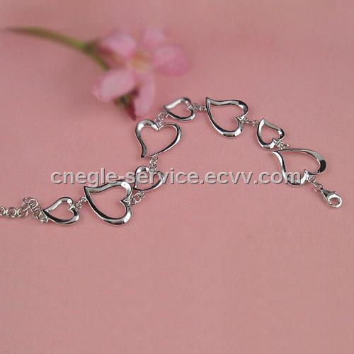 charming wholesale 925 silver bracelet jewelry with CZ stones