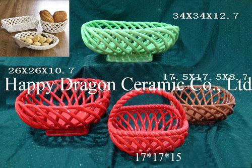 Porcelain Bread Basket,Fruit Basket,Plate,Oven Tableware,Giftware,Bakery