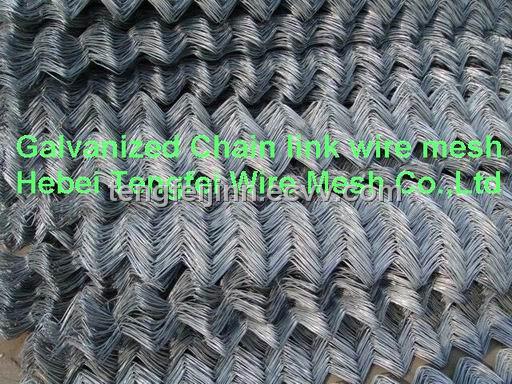 Hot dipped galvanized chain link wire mesh (diamond wire mesh)