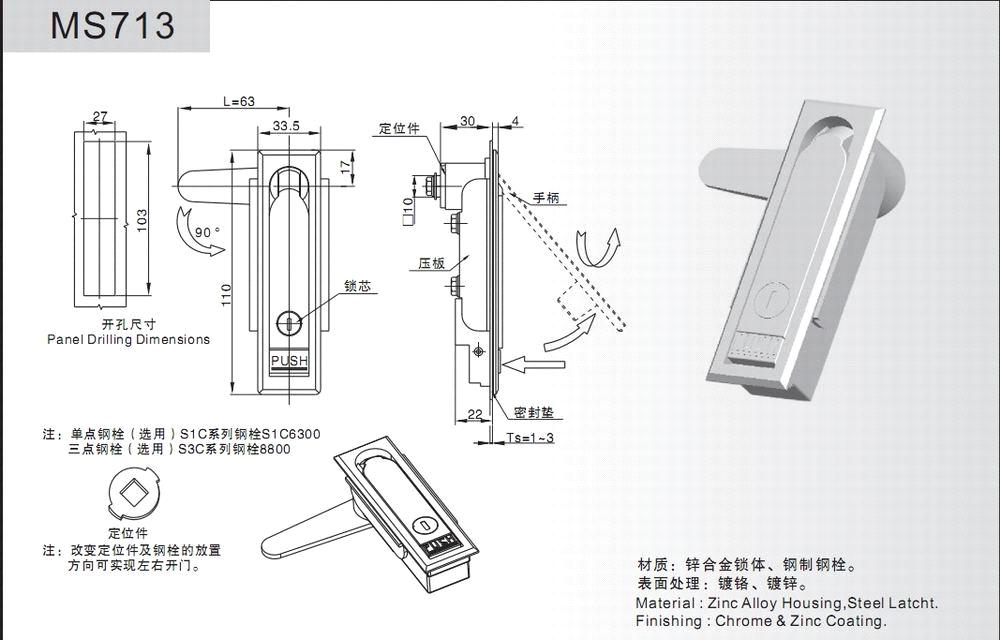Push Handle Cabinets Lock From China Manufacturer Manufactory