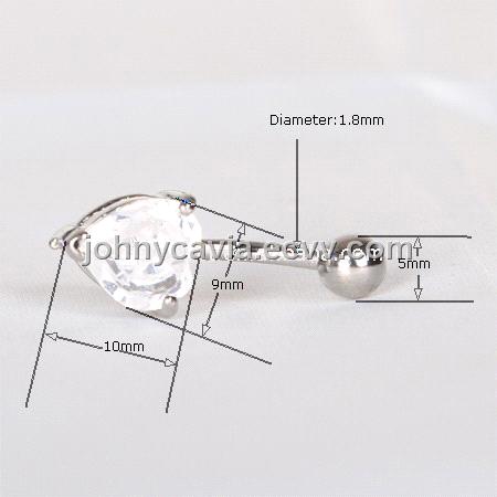 Fancy Fashion Popular Charming Navel Ring with a Big Zircon