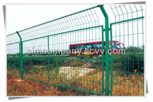 Green PVC Coated Welded Wire Mesh Fence (ISO 9001)