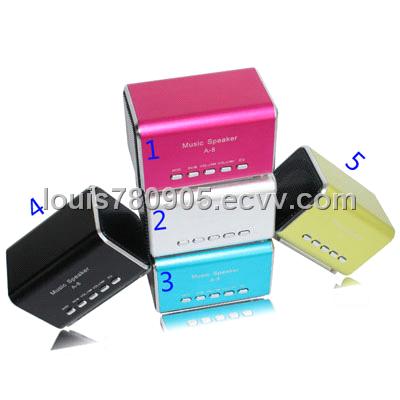 A-8,Music Angel Mini Speaker with FM Radio, Support TF card, USB flash disk