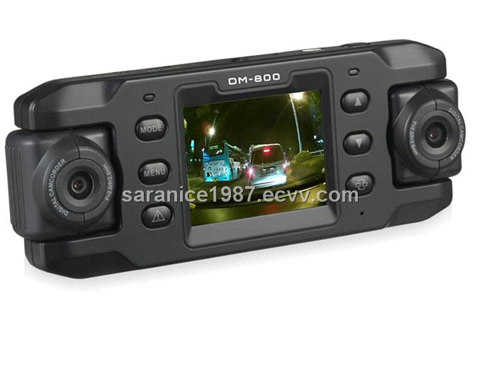 Car DVR,car black box,X8000,dual rotatable Lens with GPS Logger,G-sensor,USB/AV out