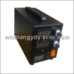 Capacitor charging portable high-voltage power
