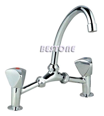 Double Handle Bridge Sink Kitchen Mixer Turkey Mixer Faucet Tap Bataryasi Musluk