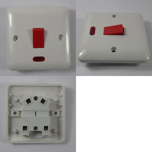 G25 20A switch with neon British wall switch China white bakelite
