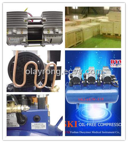 K0013-1 SKI dental one for six silence oil-free air compressor (118L)