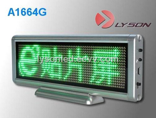P3mm 16*64 dots Green Color Desktop Display Screen,high resolution