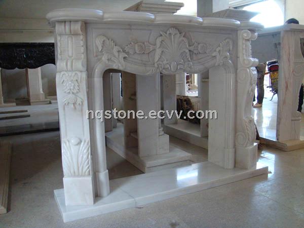 White Marble Carving Fireplace Mantel From China Manufacturer