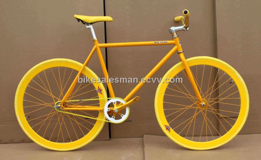 fixie bike yellow