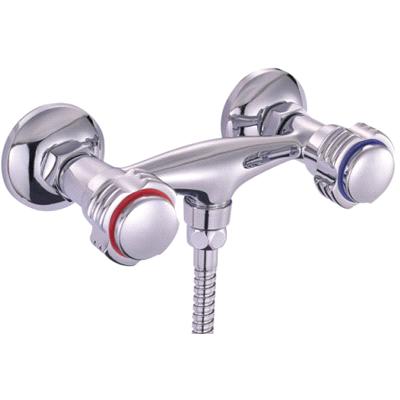 Double Handle Shower Mixer Wall Mounted Shower Faucet Ceramic