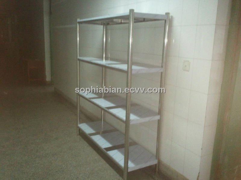 Stainless Steel Storage Racks With 4 Shelves And Adjule Feet Stainless Steel Storage Racks With 4 Shelves And Adjule Feet