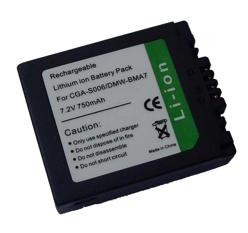 Camera Battery For Panasonic  CGA-S006E/DMW-BMA7