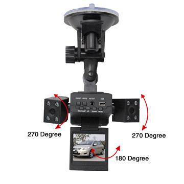 Car black box with dual cameras ,2.0 inch TFT screen, Video format,