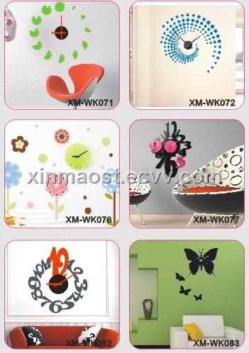 home decoration / diy wall sticker clock / environment-friendly wall