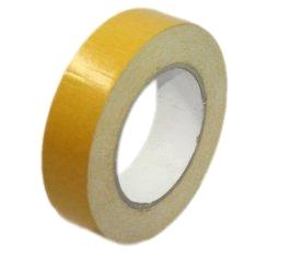 Hot Melt 250mic Self Adhesive Double Sided Cloth Tape with Light Yellow Release Liner