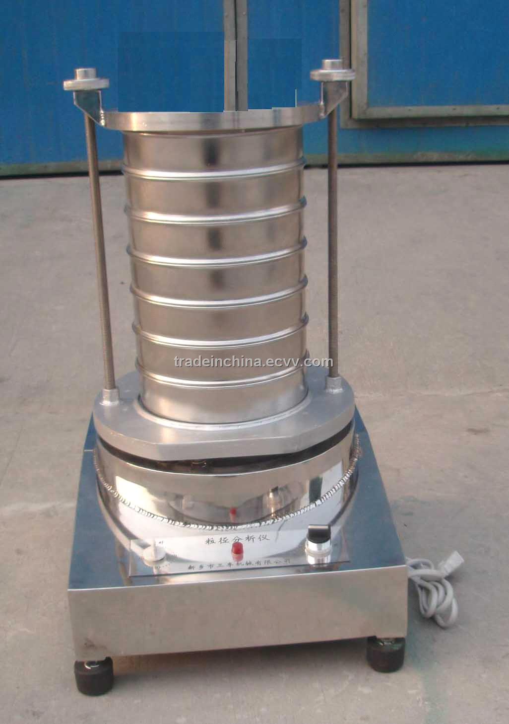 particle analyzing instrument (experimental type vibrating screen)