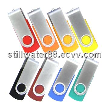 Revolving USB Drive,plastic usb drive, hot usb disk, metal usb stick 128MB-32GB