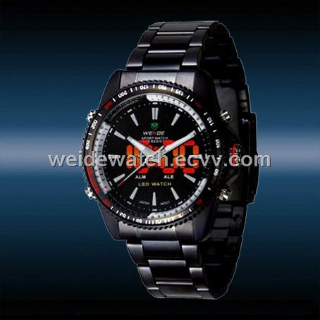 WEIDE Luxury Date Analog LED Display Men's Sports Quartz Wrist Army Watch