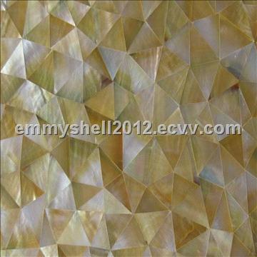 Yellowlip Shell Tiles with irregular triangle for  bathroom tile