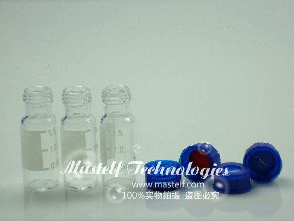1.8 ml Screw Amber Autosampler Vials,PTFE Septa for HPLC Chromatography