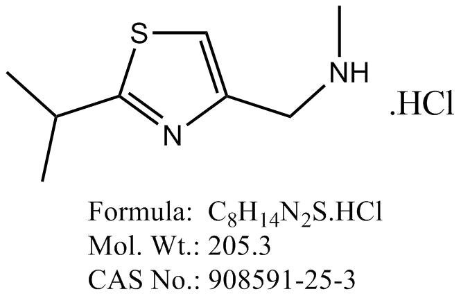2-Isopropyl-4-[(N-methylamino)methyl]thiazole hydrochloride