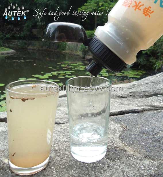 AUTEK outdoor water filter bottle